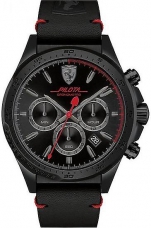 Scuderia Ferrari Men's Pilota Stainless Steel Quar