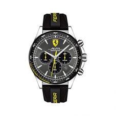 FERRARI PILOA MEN BLACK LEATHER