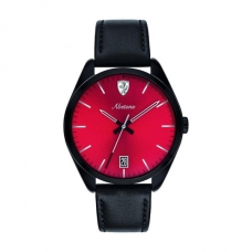 Ferrari Men's Abetone Analog Display Quartz Black,