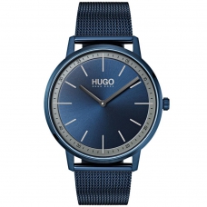 Hugo Boss Unisex-Adult Blue Dial Ionic Plated Blue