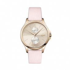 Lacoste Women'S Rose Goldtone With Sunray Dial Pin