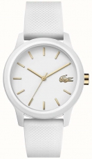 Lacoste Womens 12-12 White Silicone Strap White Di